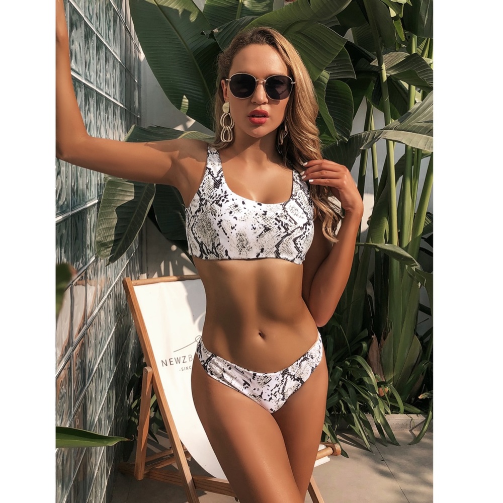 Reptile Print 2 Piece Swimsuit - Picture 6 of 7